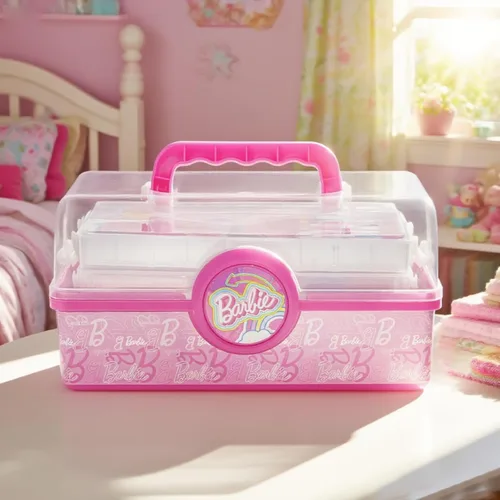 Vista 8 de Set de cosméticos Barbie para niñas, incluye maquillaje de uñas, labios, ojos y mejillas, juego de belleza seguro y no tóxico de Townley Girl