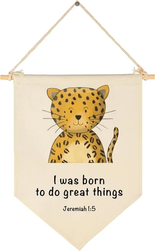Vista 11 de Decoración de animales cristianos para guardería, versículo bíblico, selva, safari, banderín, banderín, regalo para bebés, niños, niñas, recién