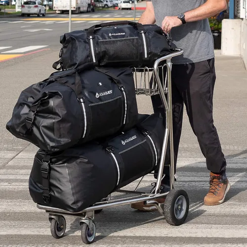 Vista 5 de AquaQuest Bolsa de lona blanca – 100% impermeable, resistente, versátil y cómoda – Bolsa protectora duradera para viajes, deportes, motocicleta