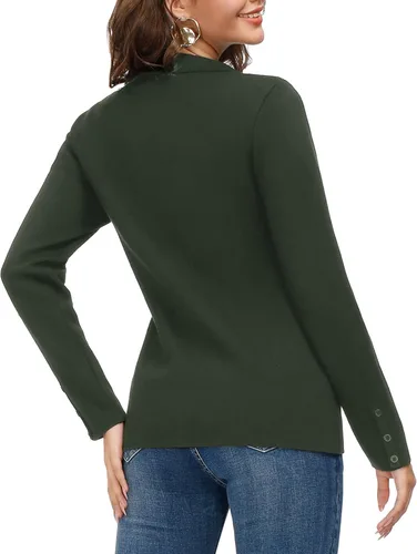 Vista 3 de Chaqueta casual de manga larga para mujer, para trabajo, oficina, con bolsillo