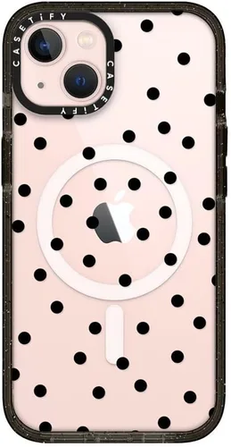 Vista 329 de CASETiFY Funda Impact para iPhone 13 [Protección contra caídas de grado militar 4X de 8.2 pies/Compatible con Magsafe] - #1 Mom - Transparente