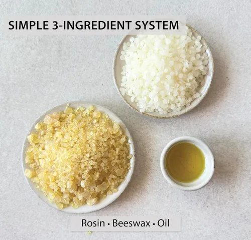 Vista 6 de Resina de pino de alta calidad para envolturas de alimentos de tela de cera de abejas y bricolaje – Guijarros y polvo (1 libra) – Agarre superior