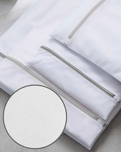 Vista 5 de Bolsas de lencería para lavar prendas delicadas, bolsas de lavandería de malla fina pequeñas, 3 piezas (1 grande, 1 mediana, 1 pequeña)