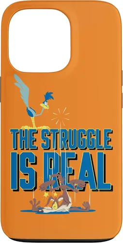Vista 10 de iPhone 16 Looney Tunes Roadrunner the Struggle Is Real Case