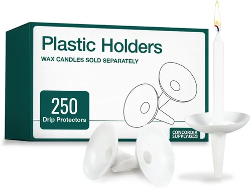 Vista 10 de Portavelas de plástico reutilizables para candelabros, 50 unidades, protector para vigilias de iglesia, conmemorativo, congregacional y velas