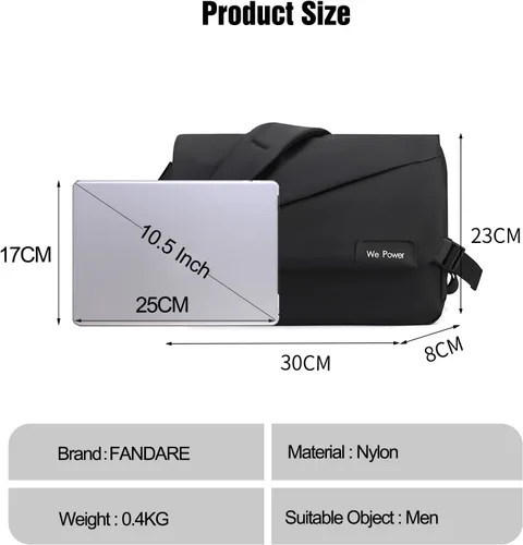 Vista 3 de FANDARE Men Shoulder Bag Crossbody Bag Crossbody Messenger Bag