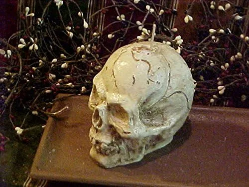 Vista 2 de Calavera 6 onzas. Vela 1 molde de cavidad de silicona 1818 food-soap-candle-resin-flexible molde de silicona