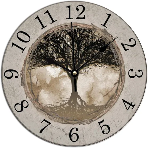 Vista 24 de ArogGeld Reloj de pared de Halloween para dormitorio, cuervo negro, vintage