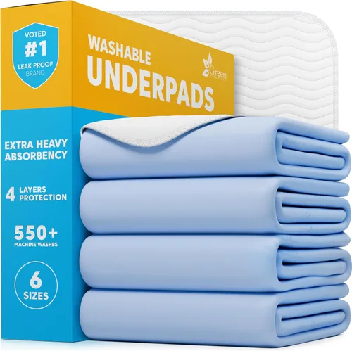 Vista 15 de GREEN LIFESTYLE Almohadillas lavables – Almohadillas reutilizables de gran absorción para incontinencia para niños, adultos, ancianos y mascotas