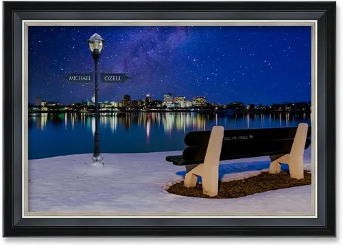 Vista 142 de IPIC - Personalized Framed Canvas with Custom Street Sign in Boston Personalized Street Signs with Names, Custom Canvas Print, Boston Sunset