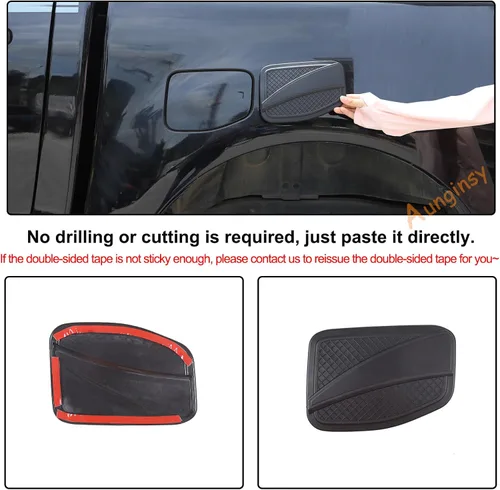 Vista 4 de Cubierta protectora para tanque de combustible de automóvil, accesorios compatibles con Ford Ranger 2015-2022, cubierta de puerta de tanque
