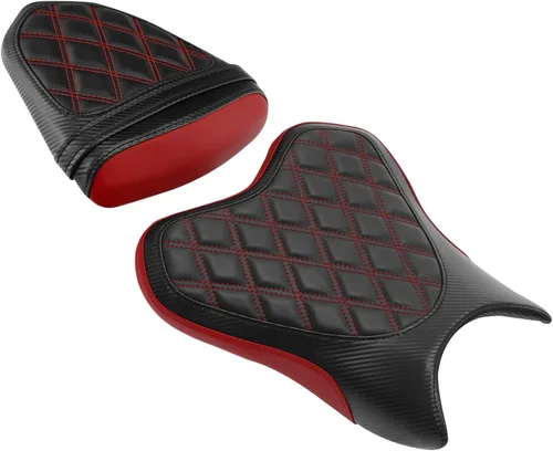 Vista 7 de Green-L - Juego de cojines para asiento de conductor y pasajero para Yamaha YZF-R6 2006-2007 Conjunto A
