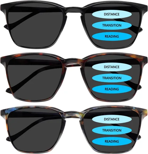 Vista 9 de COJWIS 3 packs Progressive Multifocus Reading Glasses for Women Blue Light Blocking Reading Glasses Spring Hinge Readers