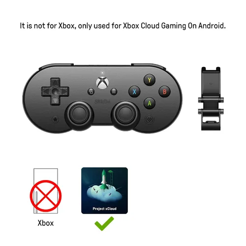 Vista 2 de 8Bitdo Sn30 Pro for Xbox cloud gaming on Android (includes clip) - Android