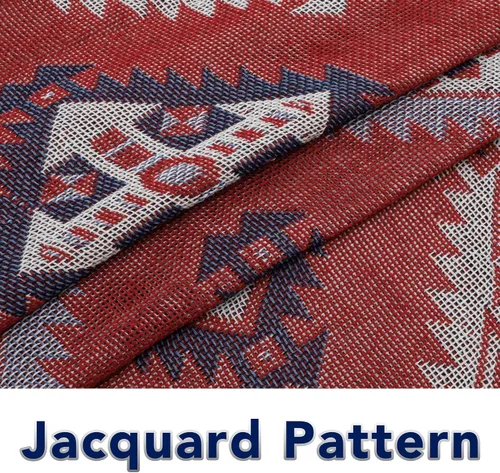Vista 4 de PureFit Funda de sofá geométrica de jacquard con borlas - Fundas de sofá decorativas texturizadas y suaves lavables para sofá de 3 cojines, funda