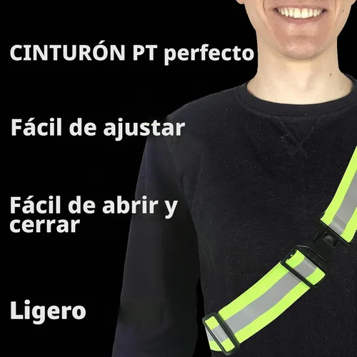 Vista 5 de Cinturón reflectante para correr Cinturón de Ejército PT Cinturón reflectante Equipo reflectante para correr