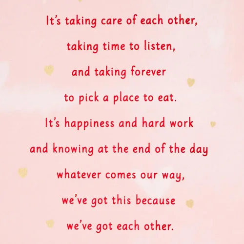 Vista 3 de Hallmark Tarjeta de San Valentín para esposa (felicidad y trabajo duro)