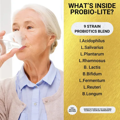 Vista 5 de Golden After 50 Probio-Lite - para la salud intestinal y el apoyo a la digestión - Probióticos para hombres y mujeres - 30 cápsulas de gelatina