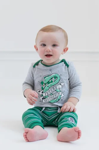 Vista 5 de Harry Potter Hufflepuff Slytherin Ravenclaw - Paquete de 4 pantalones deportivos para bebés recién nacidos a bebés