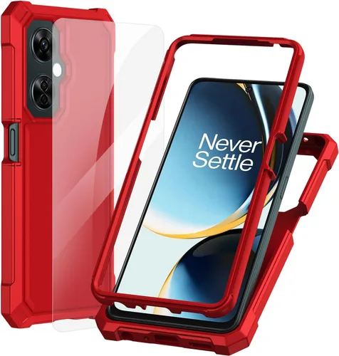 Vista 14 de Ailiber Funda para teléfono OnePlus Nord N30, One Plus N30 5G con protector de pantalla de vidrio templado, protección de estructura de 2 capas