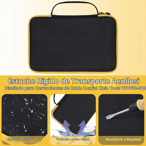 Vista 3 de Aenllosi Funda de transporte rígida de repuesto para herramientas y conectores de cable coaxial Klein Tools VDV002-818, soporte personalizado