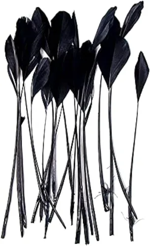 Vista 11 de 200 plumas de pavo natural de 5.1 a 5.9 pulgadas para tocados, sombreros, tocados, proyectos de manualidades, decoración de boda (014)