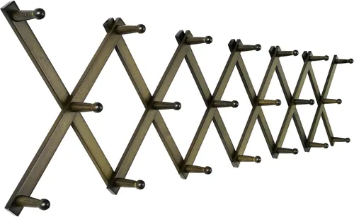 Vista 42 de SKOLOO Perchero de pared para sombreros con 14 ganchos, de madera maciza, moderno, perchero de pared expandible para abrigos, sombreros, bolsos