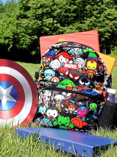 Vista 7 de Marvel Kawaii Avengers - Mochila escolar 160in Negromulti MKCFS5YT