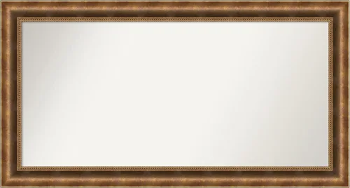 Vista 865 de Amanti Art Espejo de pared personalizado no biselado (25 x 25 pulgadas), marco de bronce acentuado, varios tamaños personalizados, espejo de baño