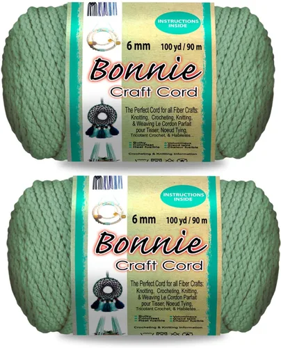 Vista 42 de Pepperell Bonnie - Cordón de macramé trenzado 6 mm x 91.4 m Almendra (Paquete de 2) Cordón de polipropileno retorcido para manualidades DIY