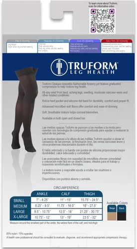 Vista 8 de Truform Medias de compresión hasta el muslo para mujer