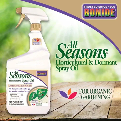 Vista 3 de Bonide Aceite en Aerosol Hortícola y Latente para Todas las Estaciones, 32 oz Aerosol Listo para Usar, Prevención de Enfermedades y Eliminador