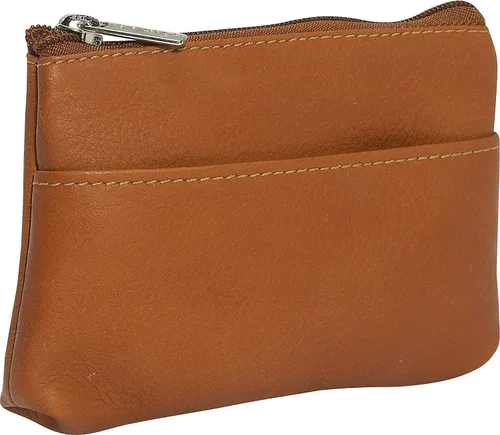 Vista 4 de Piel Leather Monedero con llave, Saddle, Monedero para llavemonedero