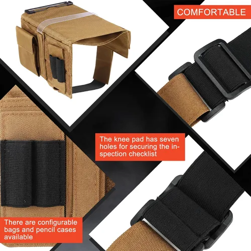 Vista 3 de Fullhawl Portapapeles reversible Portapapeles Soporte para bolígrafo Kneeboard Aviation, Tan Canela
