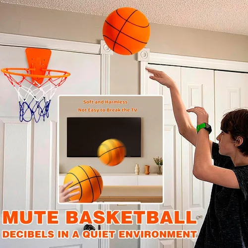 Vista 3 de Baloncesto silencioso, baloncesto silencioso para interiores, baloncesto silencioso 2024, baloncesto sin ruido, baloncesto silencioso de drible, un