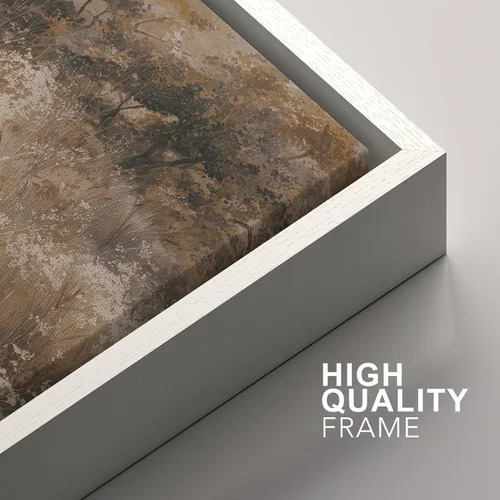 Vista 30 de SIGNFORD - Set de obras de arte en lienzo enmarcado para pared, ilustraciones abstractas de neblina del desierto en tonos neutros beige y marrón