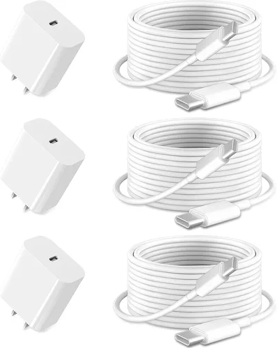 Vista 7 de Cargador para iPad de carga rápida, cable USB-C de 6 pies y bloque de cargador USB C de 20 W, paquete de 1 para Apple iPad A16 11th 10th, Pro 13