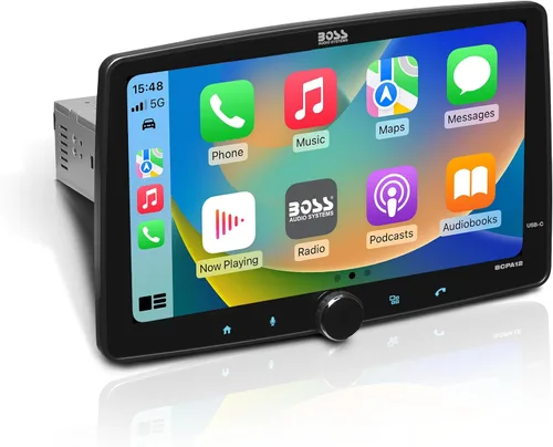 Vista 9 de BOSS Audio Systems BVCP9700A-FL Estéreo de automóvil DIN inalámbrico Apple CarPlay, Android Auto, pantalla táctil de 7 pulgadas, Bluetooth, receptor