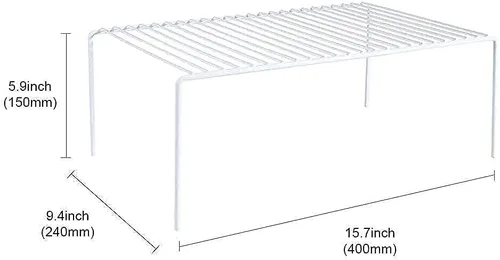 Vista 4 de iPEGTOP Paquete de 2 estantes grandes (15.7 x 9.4 pulgadas) para armario de congelador y cestas profundas para congelador para refrigerador.