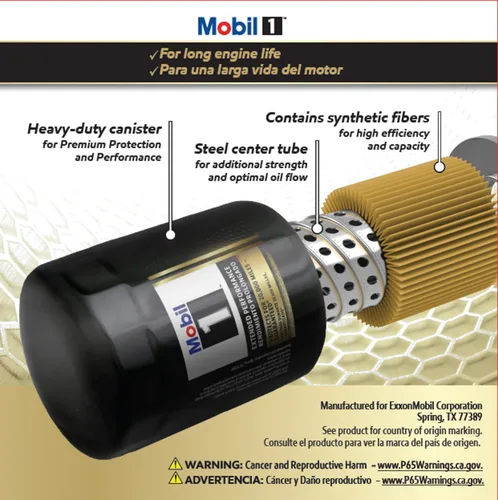 Vista 5 de Mobil 1 M1-210A Filtro de aceite con Rendimiento extendido