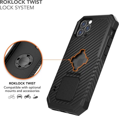 Vista 7 de Rokform - Funda para iPhone 12 Pro Max, serie resistente, equipo de protección magnética de Apple, funda para iPhone con bloqueo giratorio RokLock