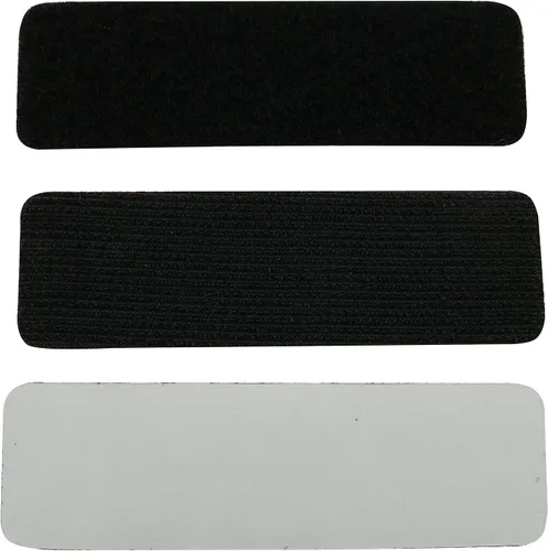 Vista 3 de 20 almohadillas adhesivas para sofá, 3.937 x 1.181 in, rectangular, color negro, con tiras adhesivas de gancho para sofá, silla, asiento doble