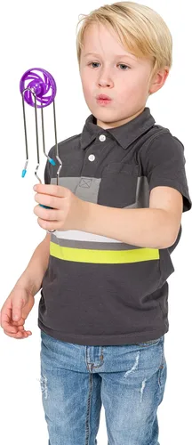 Vista 6 de Neato! Girador de riel mágico, retro y clásico, juguete magnético que desafía la gravedad, los colores pueden variar, para niños y niñas a partir