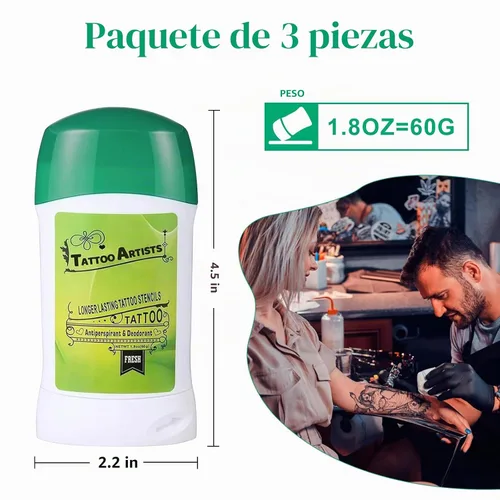 Vista 4 de Gel de transferencia de tatuajes 3pcs profesional plantilla