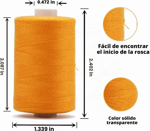 Vista 4 de Simthread Hilo de coser multiusos, 24 carretes, hilo de poliéster de 1000 yardas para coser, prácticos hilos de coser de poliéster para máquina