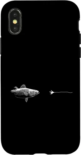 Vista 5 de Graphic Fly Fishing Hook Line - Fish Striped Bass Case for iPhone 16
