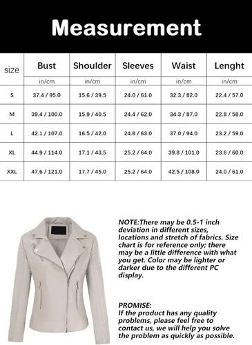 Vista 6 de Giolshon - Chaqueta corta estilo casual de piel sintética para mujer, abrigo para primavera, otoño e invierno