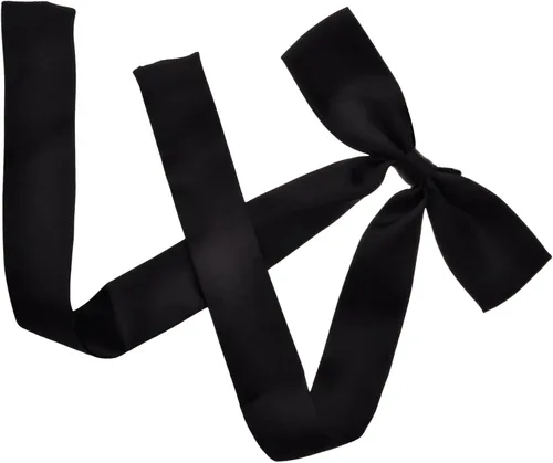 Vista 5 de TopTie Pajarita Western Satén Negro, Negro