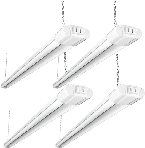 Vista 6 de BBOUNDER Paquete de 12 Luces LED Conectables para Taller con Reflector, Luz Diurna Súper Brillante de 5000K, 4400 LM, 4 Pies, Luminaria Integrada