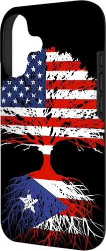 Vista 2 de Puerto Rico Boricuas Roots - Carcasa para iPhone 17, diseño de bandera estadounidense de Puerto Rico